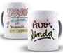 Imagem de Caneca vovó é amor de mamãe em dobro vó linda presente