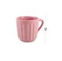 Imagem de Caneca / Xicara Café Chá 150Ml De Cerâmica Canelada Rosa
