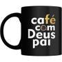 Imagem de Caneca Xícara Porcelana Café Com Deus Pai Cristã Evangélica 325ml Personalizada Presente