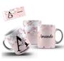 Imagem de Caneca Xícara Porcelana Personalizada Presente Nome e Frase Floral Cerejeira