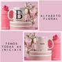 Imagem de Caneca Xícara Porcelana Personalizada Presente Nome e Frase Floral Cerejeira