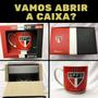 Imagem de Caneca Xicara Porcelana Premium 300ml Café Tricolor São Paulo Sigla SPFC Oficial