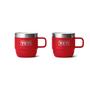 Imagem de Caneca YETI Rambler 180ml - Pacote com 2 Unidades (Vermelha) - Aço Inoxidável