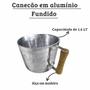 Imagem de Canecão De Alumínio Craquelado Com Cabo De Madeira Resistente