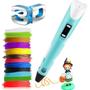 Imagem de Caneta 3D Infantil Completa com Cabo USB e Refil Azul
