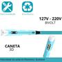 Imagem de Caneta 3d Profissional Completa Refil Infantil Azul USB Criativa