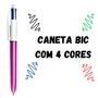 Imagem de Caneta bic 4 cores metallic corpo rosa az/vd/pr/vm