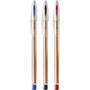 Imagem de Caneta Bic Esferográfica Cristal Precisão Escrita Fina 0.8mm cores azul, preta e vermelha