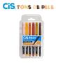 Imagem de Caneta Brush Cis Ponta Pincel Aquarelável 6 Cores Pele 709800