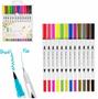 Imagem de Caneta Brush Pen Duas Pontas Dual Tip Kit 12 Cores Fineliner
