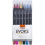 Imagem de Caneta Brush Pen Evoke Aquarelavel Blister Com 6 Cores - Brw