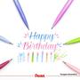 Imagem de Caneta Brush Sign Pen Pentel Rosa  SES15C-P