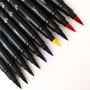 Imagem de Caneta Cis Marcador Dual Tip Aquarelável Com 10 Cores Ponta Dupla  Cis