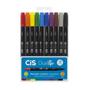 Imagem de Caneta Cis Marcador Dual Tip Aquarelável Com 10 Cores Ponta Dupla  Cis