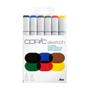 Imagem de  Caneta Copic Sketch 6 Cores Primarias Vivas Ponta Dupla