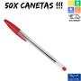 Imagem de Caneta Esferográfica Bic Cristal Dura + Vermelho Ponta Media 1.0mm Bic Caixa com 50 unidades