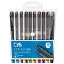 Imagem de Caneta Fine Line Colorida Tip Line 0.4mm Kit c/8 - Cis