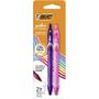 Imagem de Caneta GEL BIC Gelocity Quick DRY Ponta Fina 0,7MM Roxo e Rosa Blister com 2 Unidades