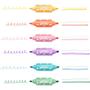 Imagem de Caneta Marca Texto Picnic Bombom Mini 2 em 1 - 6 Cores - Pote com 18 Unidades