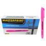 Imagem de Caneta Marca Texto Rosa com Ponta Chanfrada Pincel MP 612 / Caixa com 12 Unidades Masterprint MP612
