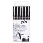 Imagem de Caneta Nankin Uni-Ball Uni Pin Fine Line Preta com 6 Peças