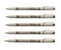 Imagem de Caneta Nanquim Pigma Micron Sakura Preta Kit C/ 5 Traços