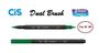 Imagem de Caneta Pincel Cis Dual Brush Pen Aquarelável 09 Verde