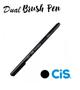 Imagem de Caneta Pincel Cis Dual Brush Pen Aquarelável Preta - Oferta