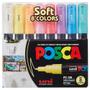 Imagem de Caneta Posca PC-1M Uni Posca Estojo c/ 8 Cores Pastéis