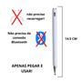 Imagem de Caneta Touch Screen Ponta Fina Celular Smartphone Tablet Samsung iPhone iPad Kindle Notebook 2em1 Digital Stylus Capacitiva Metal p Desenhar Escrever 