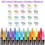 Imagem de Canetas de Glitter Shimmer Markers Muchcute - Kit de Natal