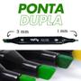 Canetas Marcador Permanente Ponta Dupla kit 48 cores c/estojo - Touch Worky Imagem de Canetas Marcador Permanente Ponta Dupla kit 48 cores c/estojo