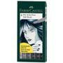 Imagem de Canetas Pitt Brush Ponta SB Faber-Castell - Estojo com 6 Tons de Cinza - Ref 167806