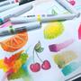 Imagem de Canetas Winsor e Newton Pigment Marker Vibrant Tones com 06 Unidades