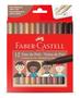 Imagem de Canetinha Hidrografica C/12 Cores Tons de Pele - Faber Castell