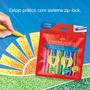 Imagem de Canetinha vai e vem Faber Castell com 12 cores, ponta afunda e volta
