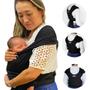 Imagem de Canguru Bebe Ergonomico Passeio Wrap Sling de Vestir Rescem Nascido Respiravel Viagem Suporta até 20 Kg Enxoval Maternidade cha de Bebe  Best Sling