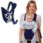 Imagem de Canguru Para Bebê Importway Carregador Ergonômico 3 Posições Conforto Azul