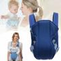 Imagem de Canguru Para Bebê Passeio Baby Carrier Enxoval Bolsa Conforto Azul