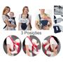 Imagem de Canguru Para Bebê Passeio Baby Carrier Enxoval Bolsa Conforto Vermelho