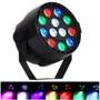 Imagem de Canhão Refletor 12 Leds Rgb Jogo De Luz Eventos Fechado