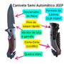 Imagem de Canivete Inox Grande Semi Automático Multiuso Camping Pesca