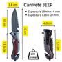 Imagem de Canivete Inox Grande Semi Automático Multiuso Camping Pesca