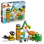 Imagem de Canteiro de obras LEGO DUPLO 10990, Crane Toy, Bulldozer a