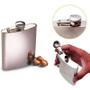 Imagem de Cantil Bolso Aço Inox 230Ml Bebida Porta Whisky Garrafinha