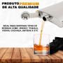 Imagem de Cantil de Bolso Aço Inox 230ml Bebida Porta Whisky Garrafinha Garrafa Bar Frasco Whiskeira Vodka 8 oz Drinks Batidas