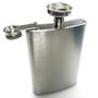 Imagem de Cantil Inox 260ml + Funil Garrafa Whiskeira Whisky Bolso Bar (9oz) Prata