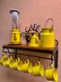 Imagem de Cantinho do café com kit bule amarelo em alumínio com caneca