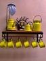 Imagem de Cantinho do café com kit bule amarelo em alumínio com caneca
