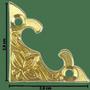 Imagem de Cantoneira Flor em Metal Dourado M 2,8x2,8cm